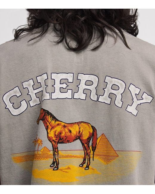 CHERRY LA Gray Cotton Palamino Pocket T-Shirt for men