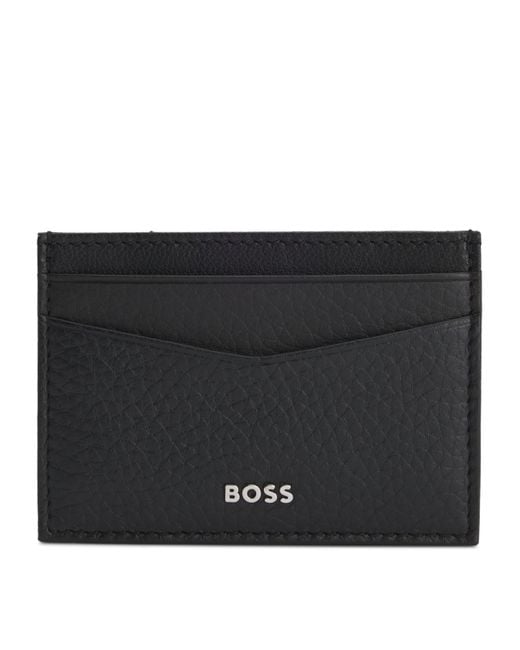 Boss Black Leather New Crosstown Money Clip for men