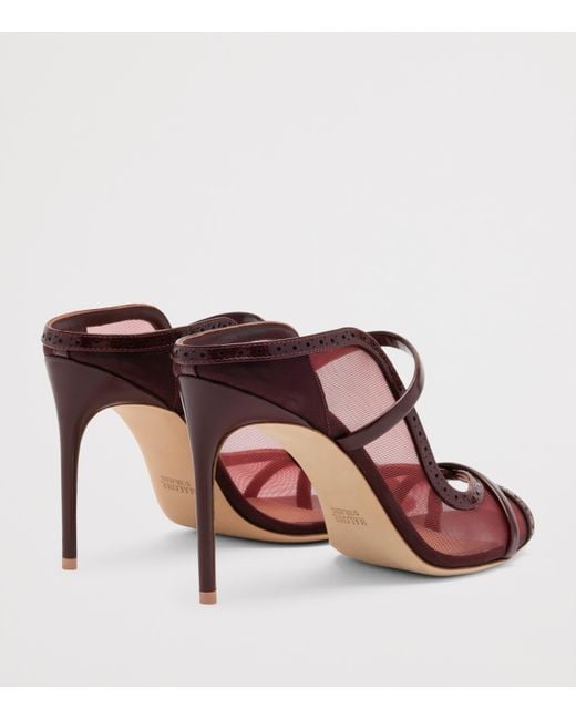Malone Souliers Brown Mesh Noah Heeled Sandals 90