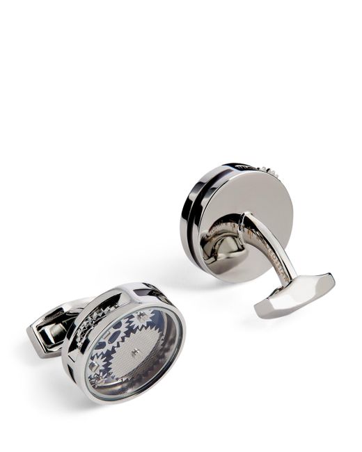 Tateossian Metallic Circle Gear Cufflinks for men
