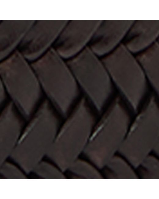 Brunello Cucinelli Black Leather Woven Belt for men