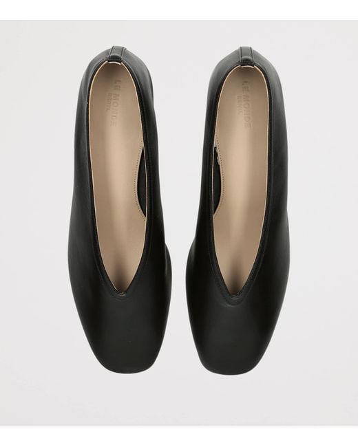 Le Monde Beryl Black Leather Luna Pumps 30
