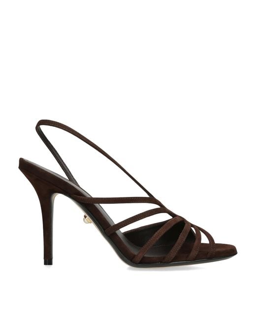 ALEVI Metallic Suede Star Heeled Sandals 95