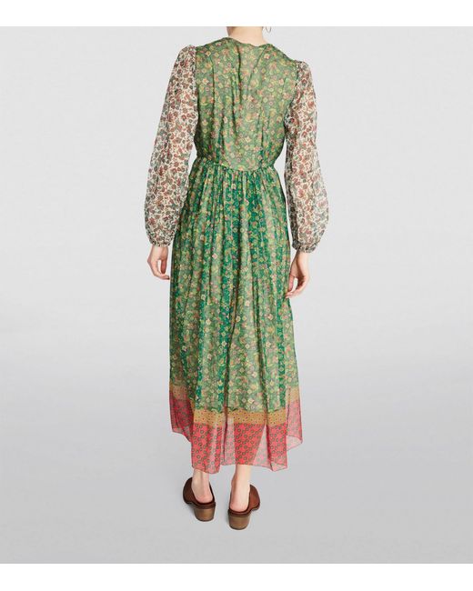 MAX&Co. Green Floral Midi Dress