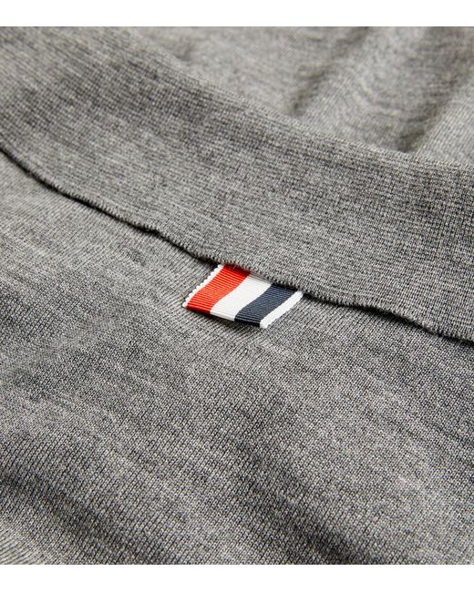 Thom Browne Gray 4-Bar Polo Shirt