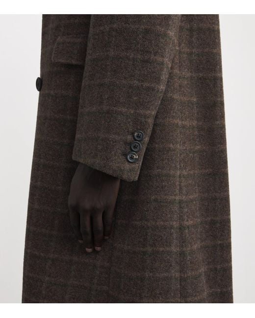 Our Legacy Black Wool Checked Whale Coat for men