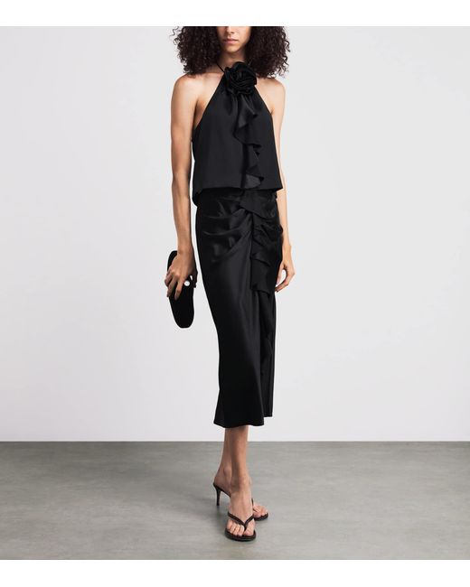 Cinq À Sept Black Silk Hallie Top