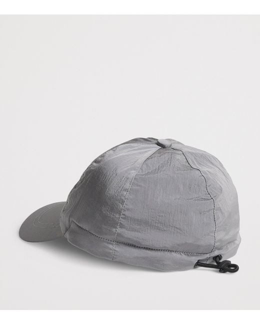 Stone Island Gray Logo Baseball Cap for men