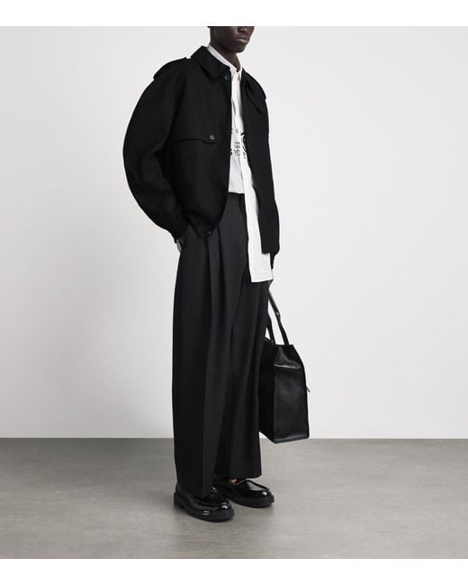 MM6 by Maison Margiela Black Cotton Twill Jacket for men