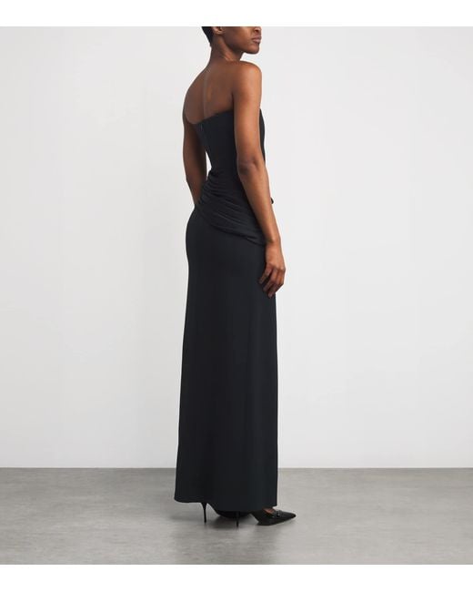 Sabina Bilenko Black Strapless Sage Gown