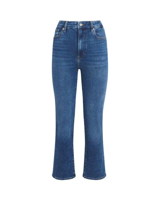 FRAME Blue The Pencil Crop Slim Jeans