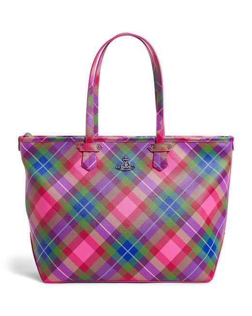 Vivienne Westwood Pink Tartan Colette Tote Bag