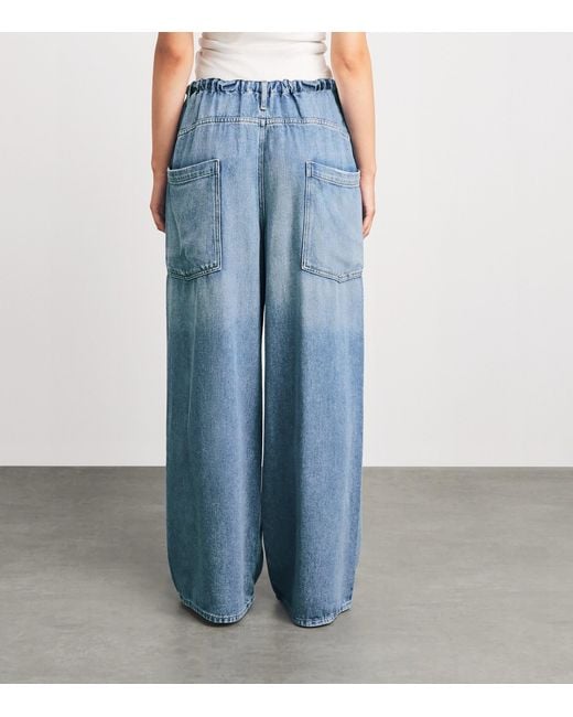 Agolde Blue Shaw Wide-Leg Jeans