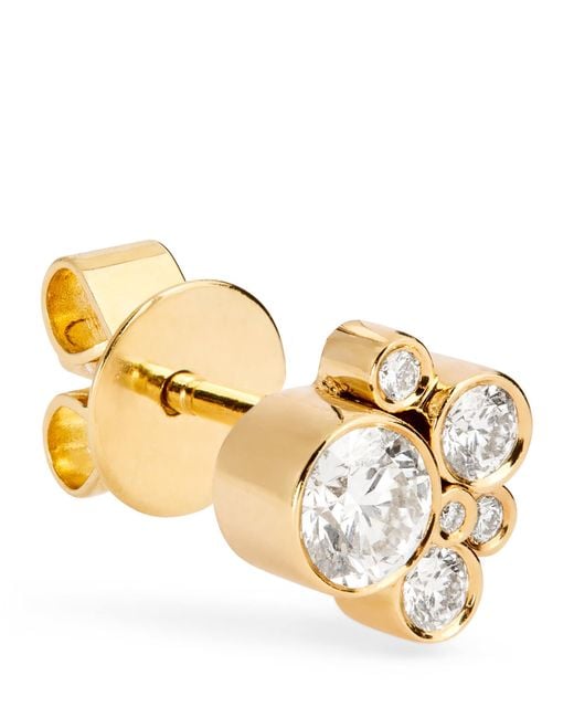 Sophie Bille Brahe Metallic And Diamond Bisou Diamant Single Earring