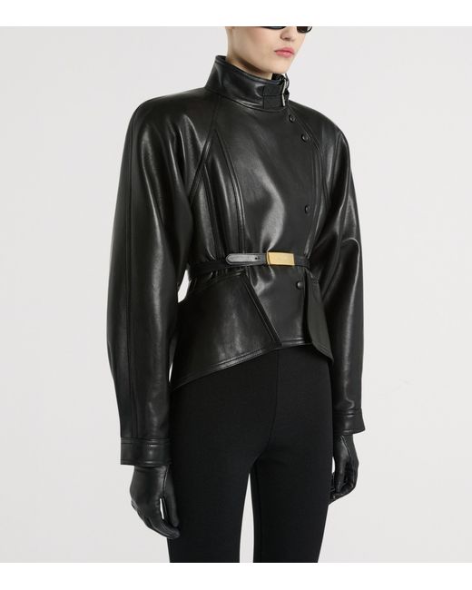 Balmain Black Lambskin Leather Jacket