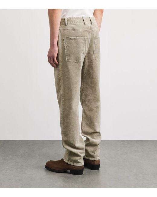 Represent Natural Corduroy Straight Trousers for men