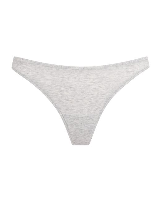 Skims White Everyday Cotton Thong