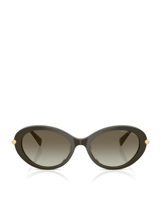 Michael Kors Gray Rockaway Oval Sunglasses