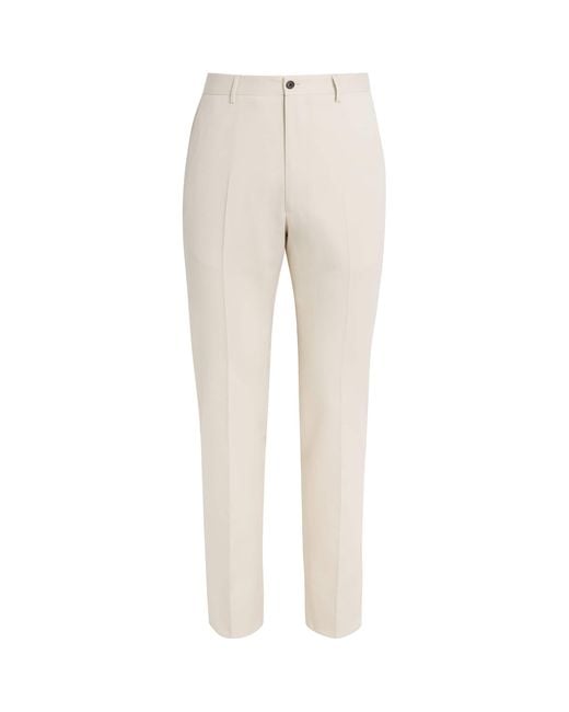 Corneliani Natural Cotton-Cashmere Trousers for men