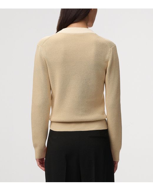 Loewe Natural Cotton-Wool V-Neck Sweater