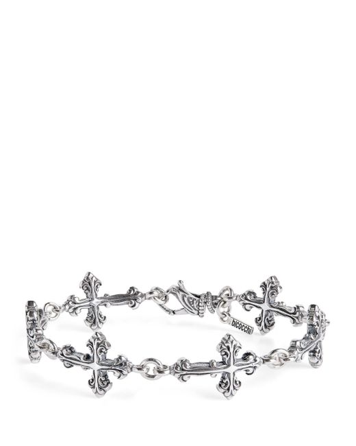 Emanuele Bicocchi Metallic Large Sterling Multi-Cross Avelli Bracelet for men