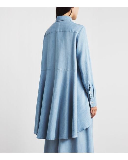 Palmer//Harding Blue Asymmetric Rhythm Shirt