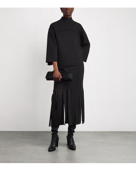 Joseph Black Milano-Knit Larrey Compact Sweater