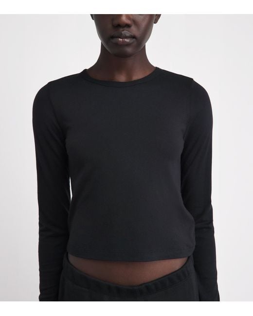 ÉTERNE Blue Cotton-Modal Baby Tee