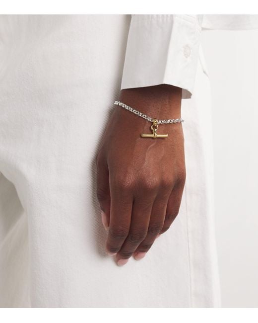 Tilly Sveaas Metallic Plated T-Bar Belcher Chain Bracelet