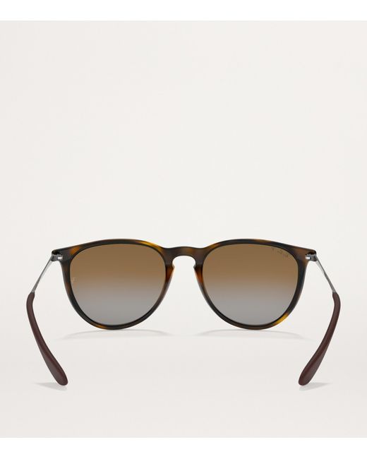 Ray-Ban Brown Round Erika Classic Sunglasses