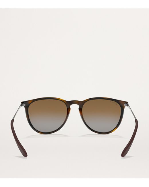 Ray-Ban Brown Round Erika Classic Sunglasses