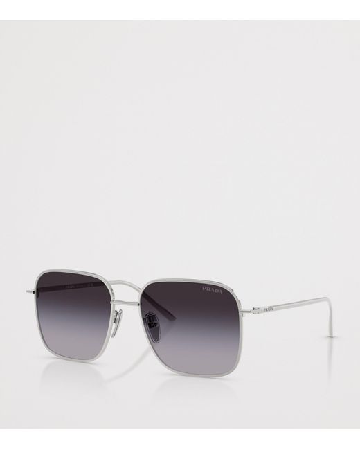 Prada Purple Metal Square Sunglasses