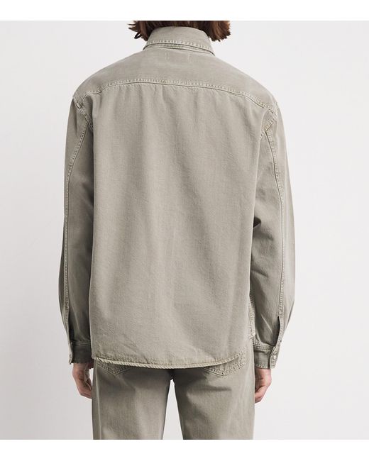 FRAME Gray Cotton-Blend Overshirt for men