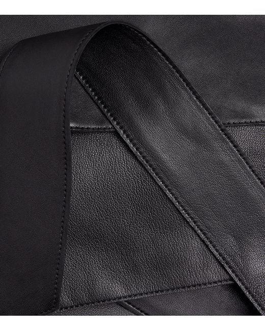 Nour Hammour Black Belted Kerri Leather Jacket