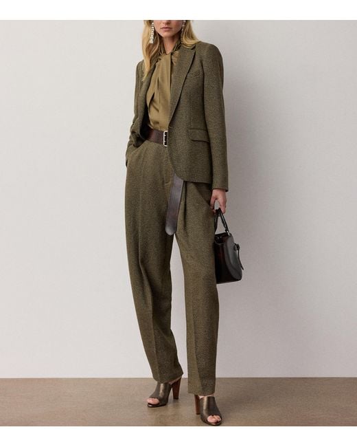 Ralph Lauren Green Linen-Cashmere-Silk Twill Parker Blazer for men