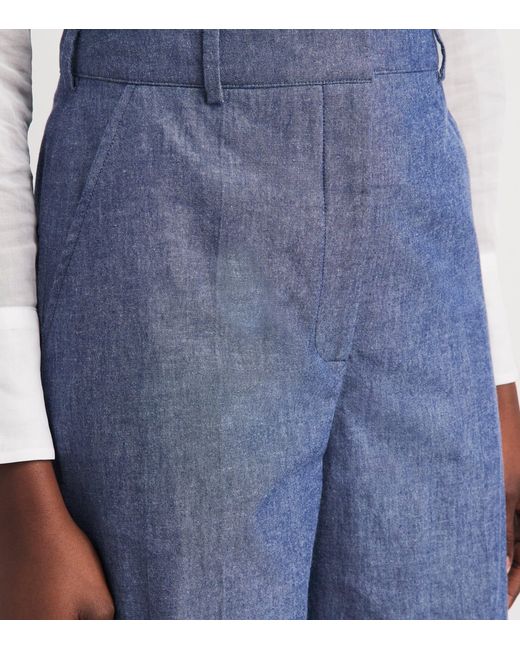 Safiyaa Blue Chambray Touca Trousers