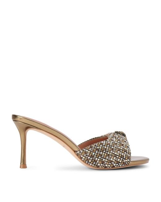 Kurt Geiger Metallic Embellished Oxford Heeled Mules 75