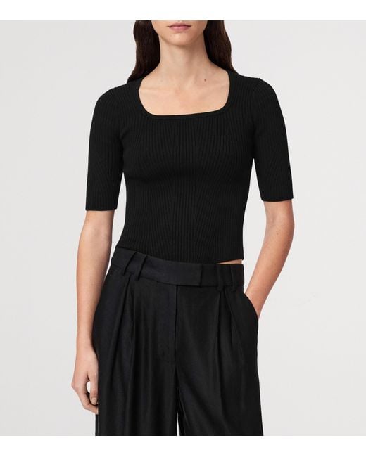 AllSaints Black Cruz Hally Top