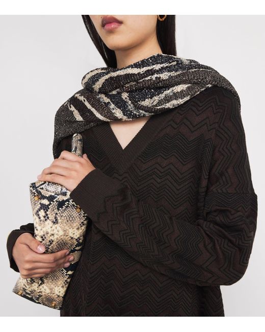 Missoni Black Zigzag V-Neck Sweater