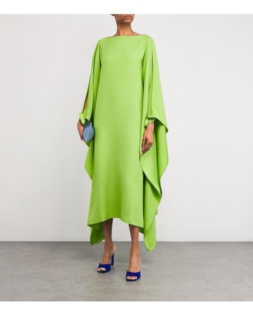 Taller Marmo Green Split-Sleeve Spectacular Kaftan Maxi Dress