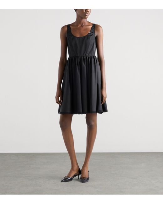 Prada Black Re-Nylon Mini Dress