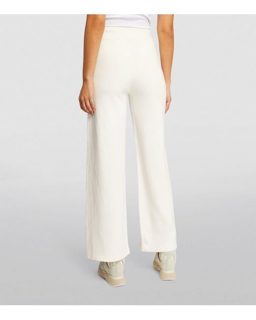 Yves Salomon White Knit Drawstring Trousers