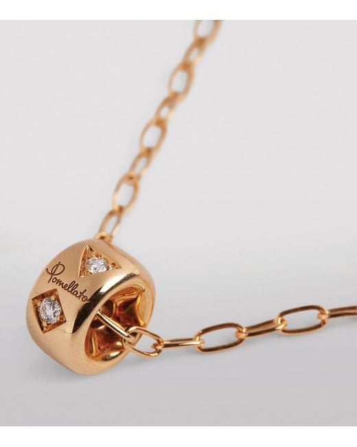 Pomellato Metallic And Diamond Iconica Pendant Necklace