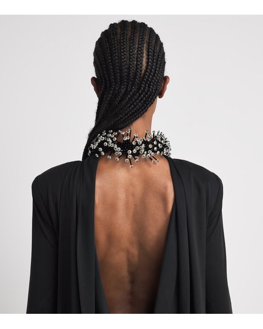 Coppola E Toppo Black Crystal Margherite Necklace