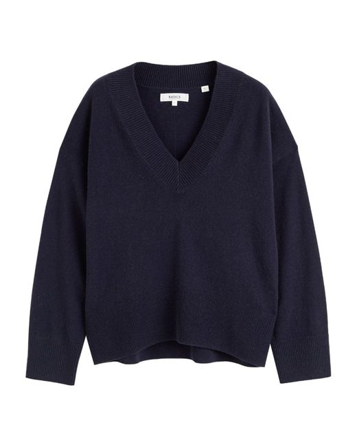 Chinti & Parker Blue Wool-cashmere V-neck Sweater
