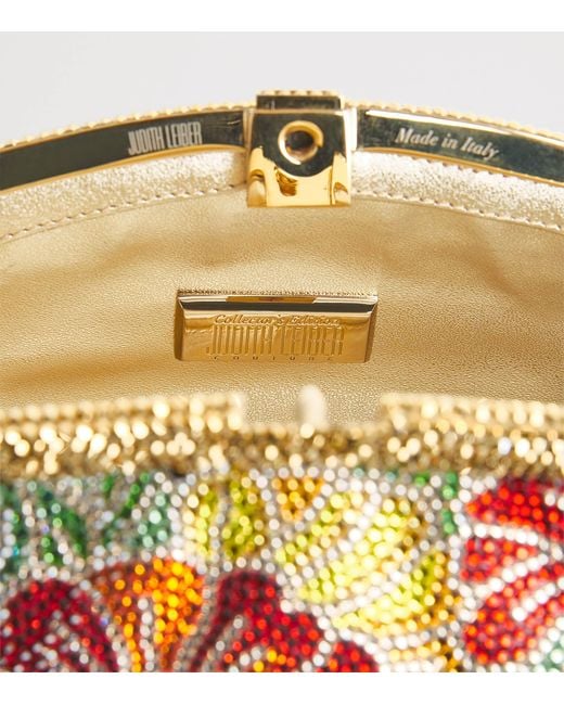Judith Leiber Green Mini Embellished Venetian Meadow Clutch Bag