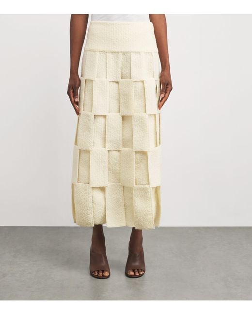 A.W.A.K.E. MODE Natural Rectangle Maxi Skirt