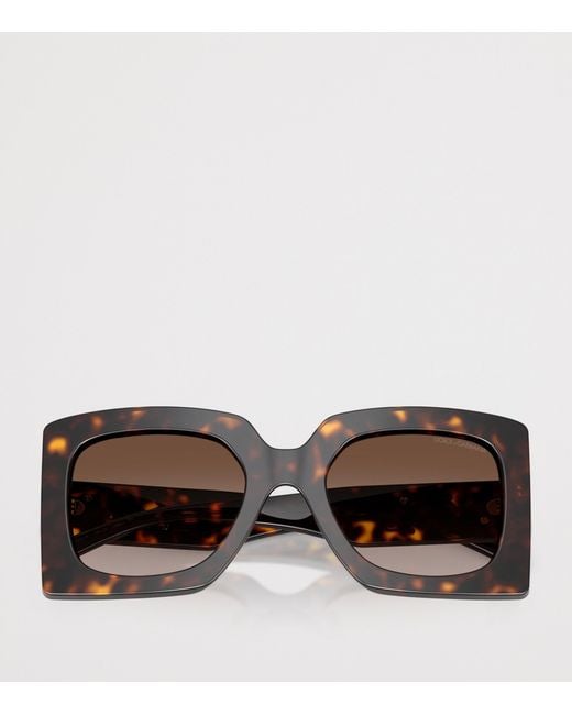 Dolce & Gabbana Brown Tortoiseshell Square Sunglasses