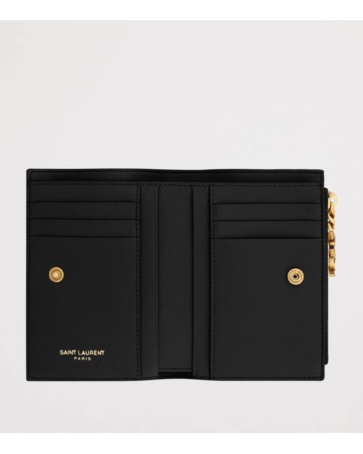 Saint Laurent Black Matelassé Bifold Wallet