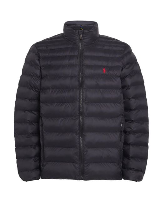 Polo Ralph Lauren Black Polo Pony Puffer Jacket for men